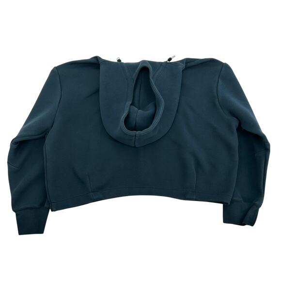 Women's Blue Nike NSW Tech Fleece Oversized Cropped Hoodie Sweatshirt Sz Medium - Picture 5 of 8